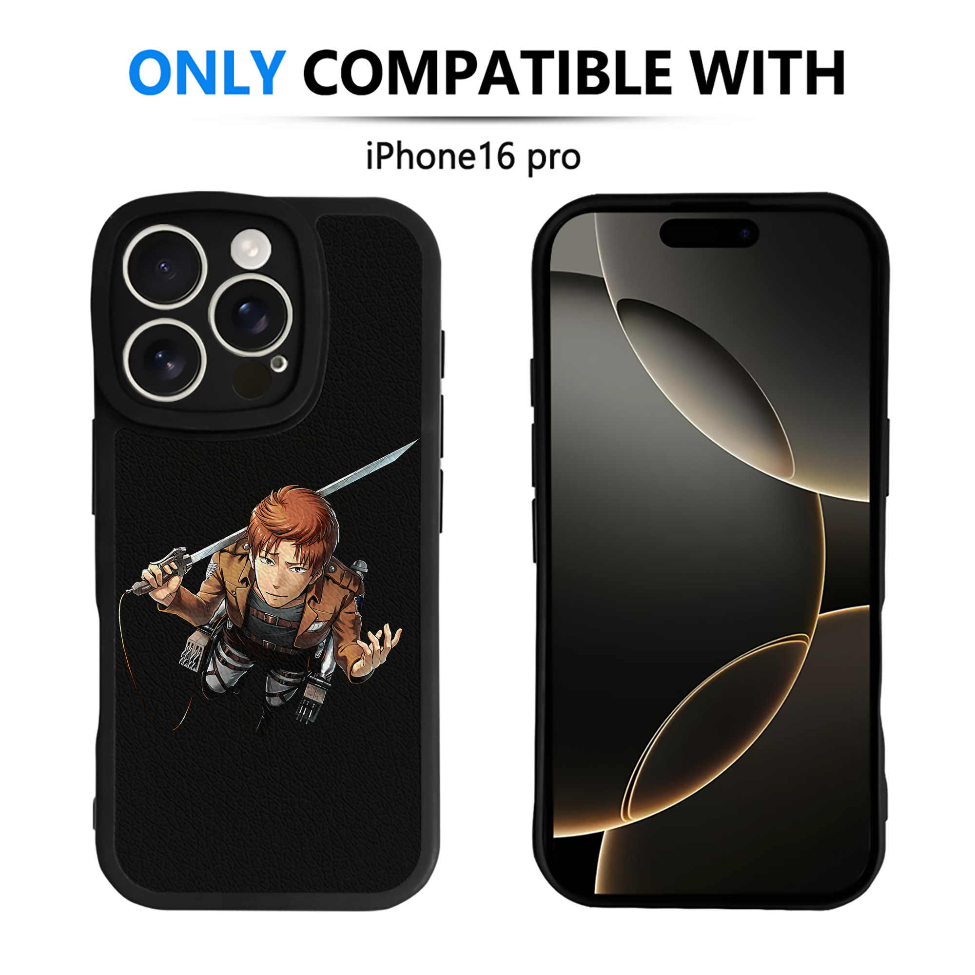 （画像用） 進撃の巨人 Attack on Titan 【iPhone 16シリーズ対応】シリコンスマホケース（レザー調） 材質：シリコン
